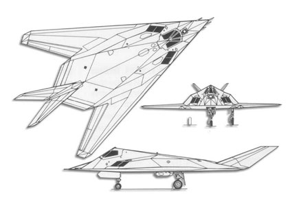 F-117 Nighthawk trittico